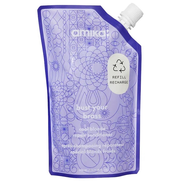 NEW amika Bust Your Brass Blonde Purple Conditioner Refiller 16.9 fl oz - Picture 3 of 11